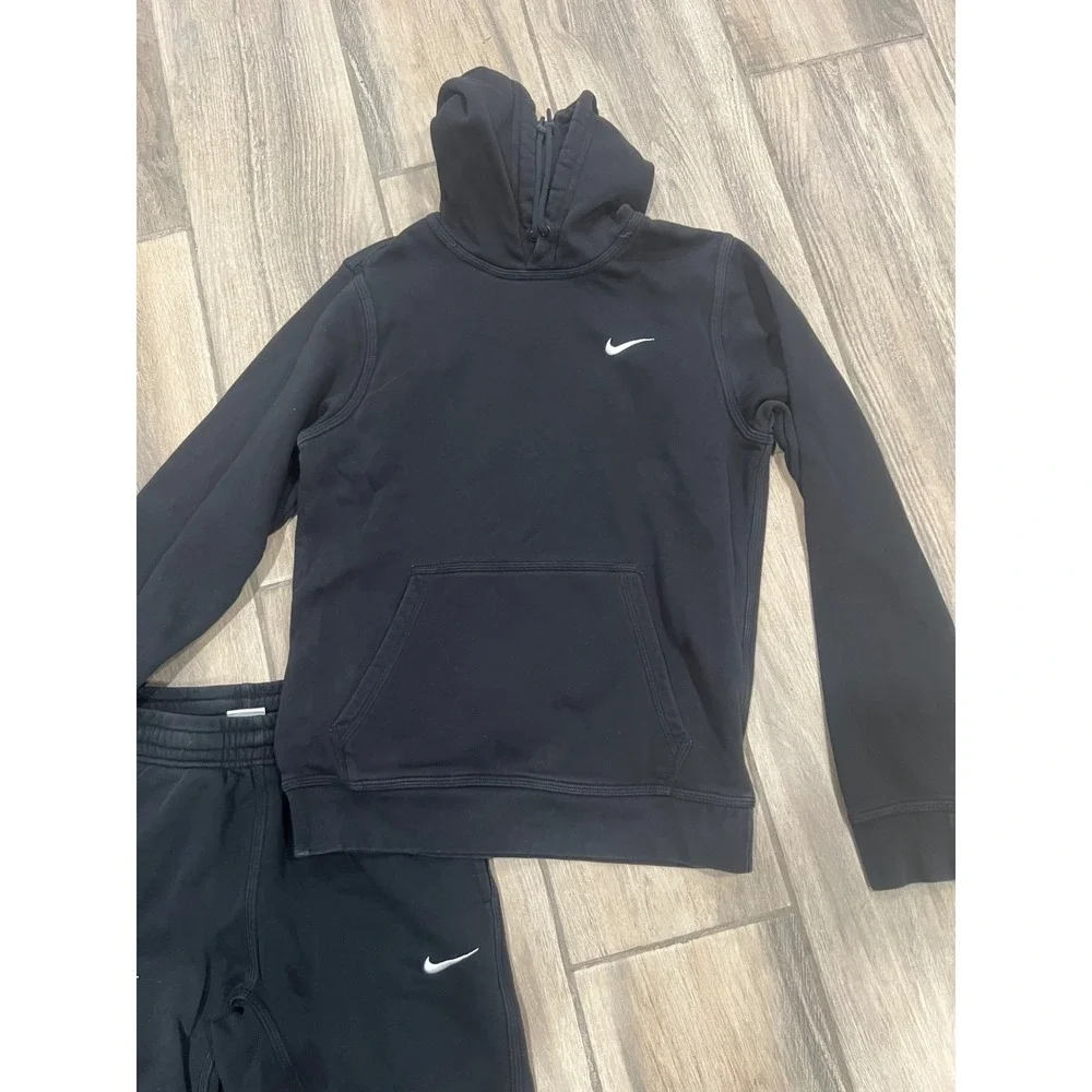 Nike Tracksuit Set Womens Hoodie Joggers Black Sz S Petite Activewear Sweatsuit